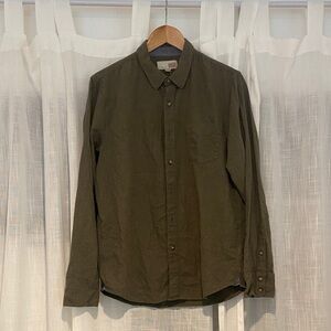 1901 Men’s Dark Olive Green Button-Up Shirt